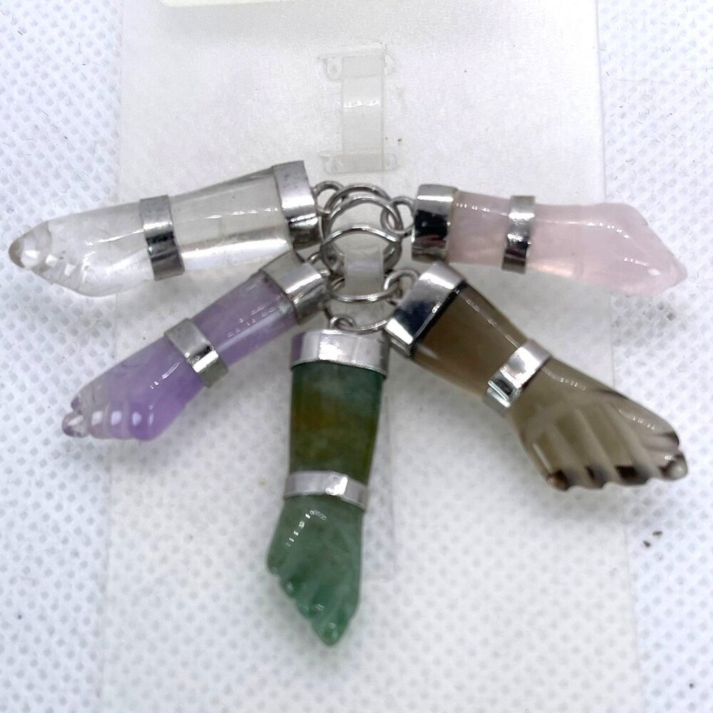 Retired Chloe Laclau Rio 5 Gemstone Figa Pendant Set 2008 Deadstock NWT Brazil - Picture 4 of 12